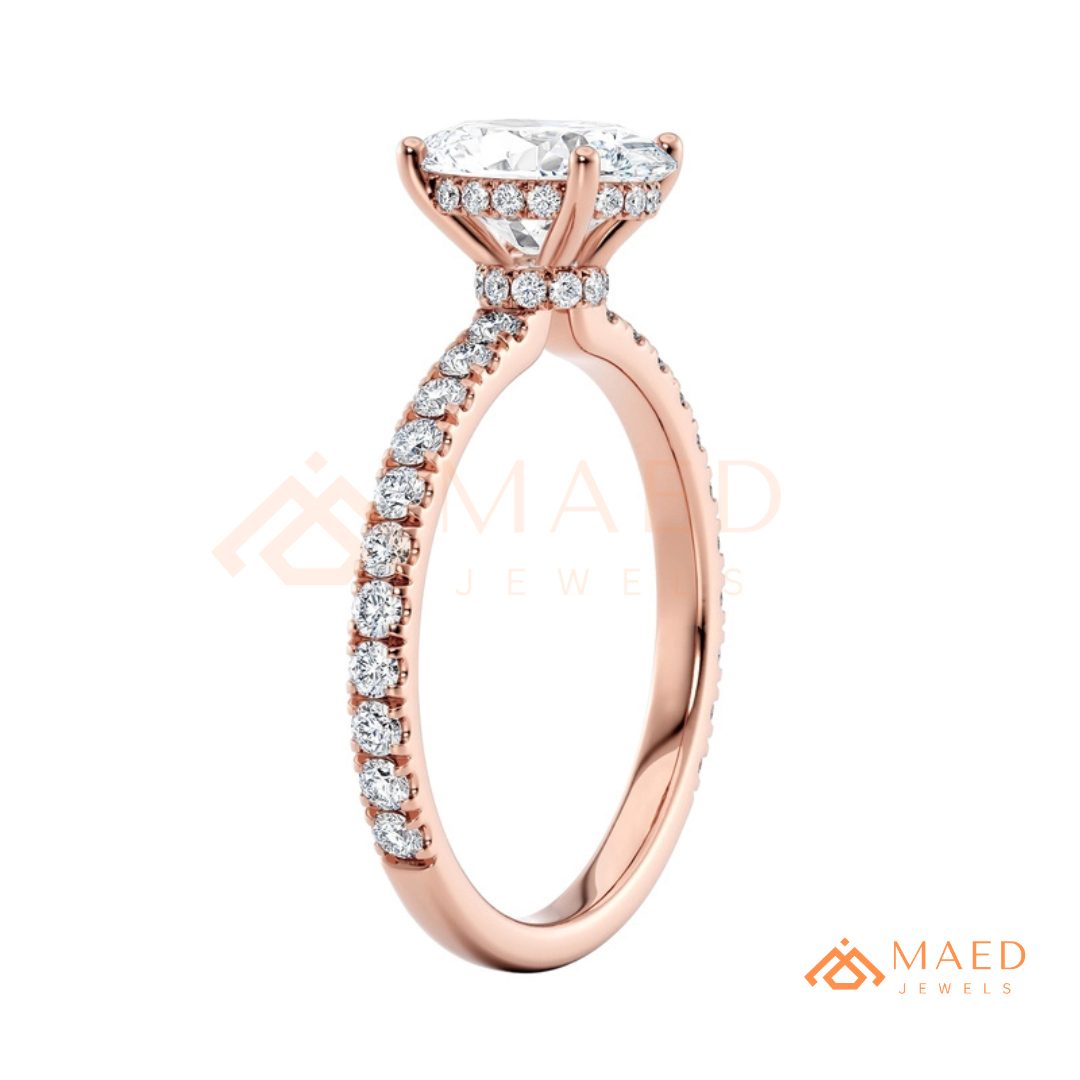 Classic Toi et Moi Pear and Marquise Cut Two-Stone Engagement Ring in Silver, 14K Gold & Rose Gold