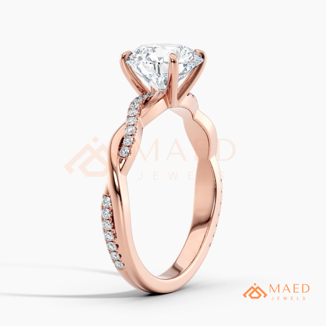 Emerald Cut Bezel-Set Solitaire Engagement Ring in Silver, 14K Gold & Rose Gold