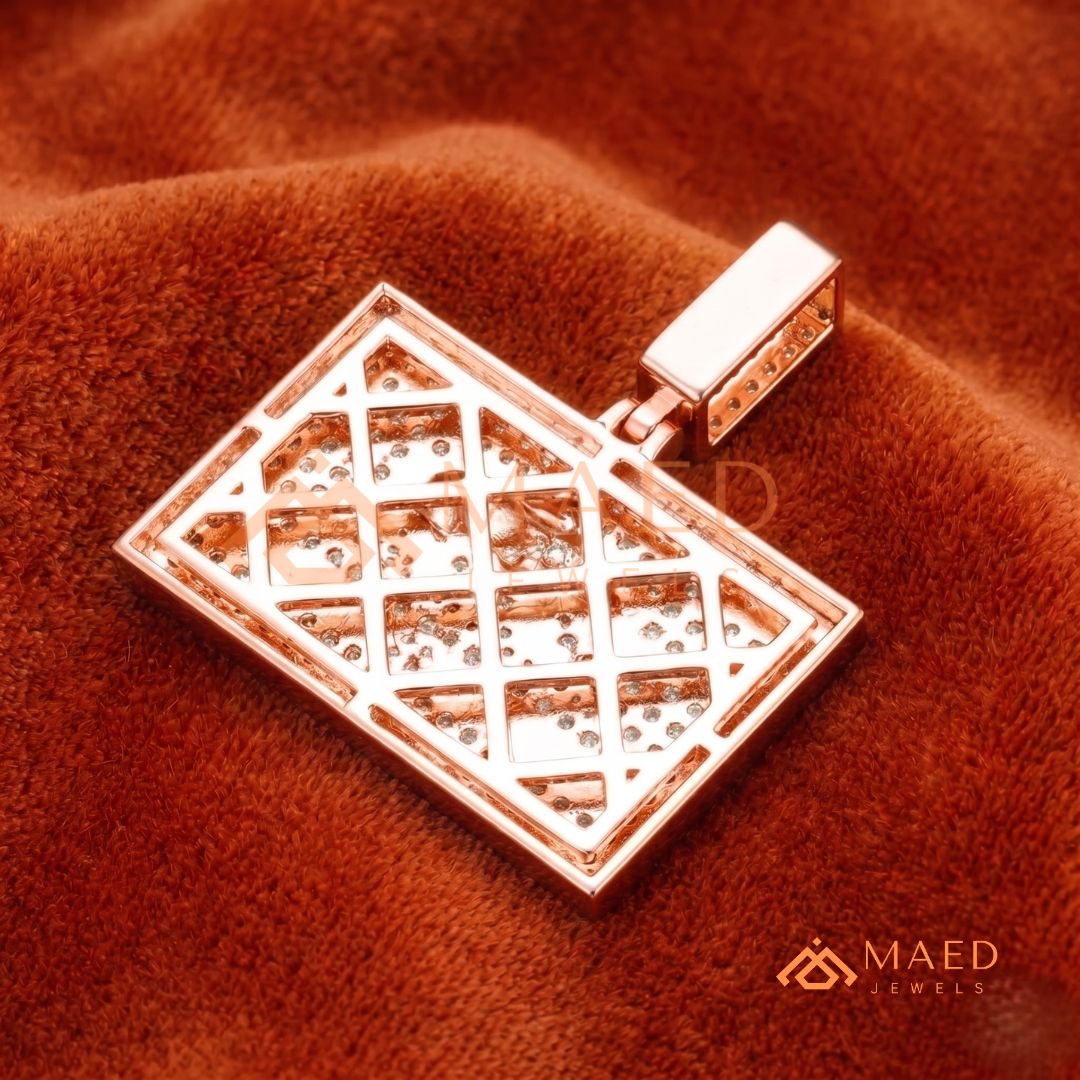 California Republic Bear Diamond Pendant - 14K Gold, Rose Gold & Sterling Silver Hip Hop Charm