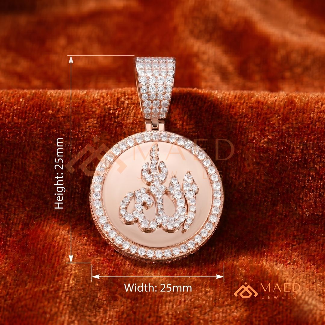 The Divine Pavé Pendant – 14K Gold, Rose Gold & Sterling Silver with Hand-Set Brilliant Diamonds
