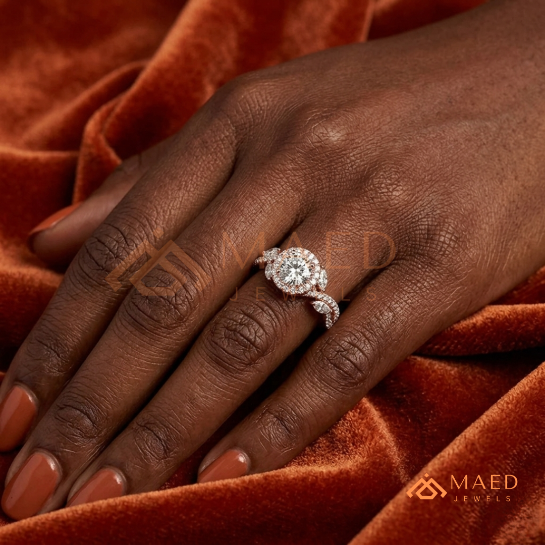 Radiant Cut Double Halo Engagement Ring with Twisted Shank