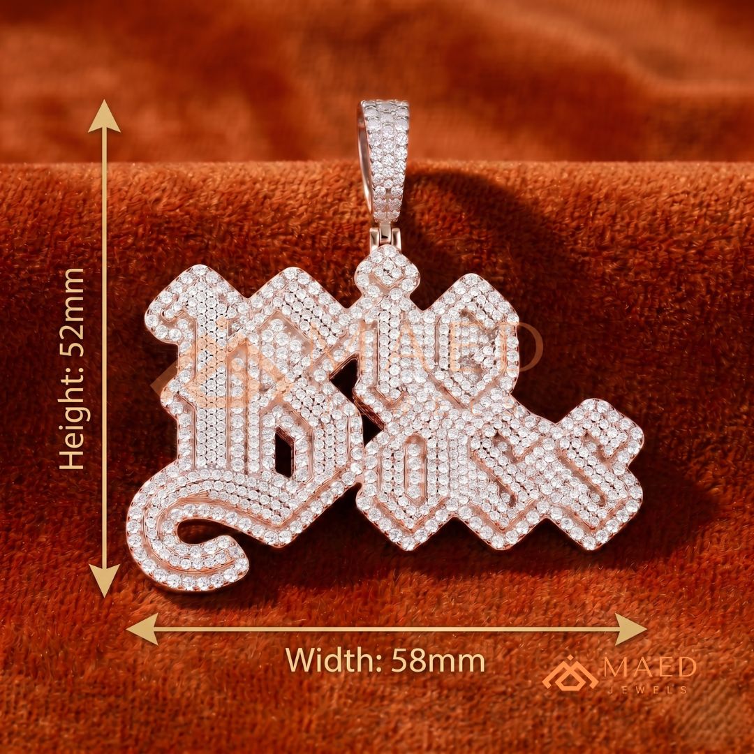 The "Big Boss" Custom Diamond Letter Pendant | Iced-Out Hip Hop Jewelry