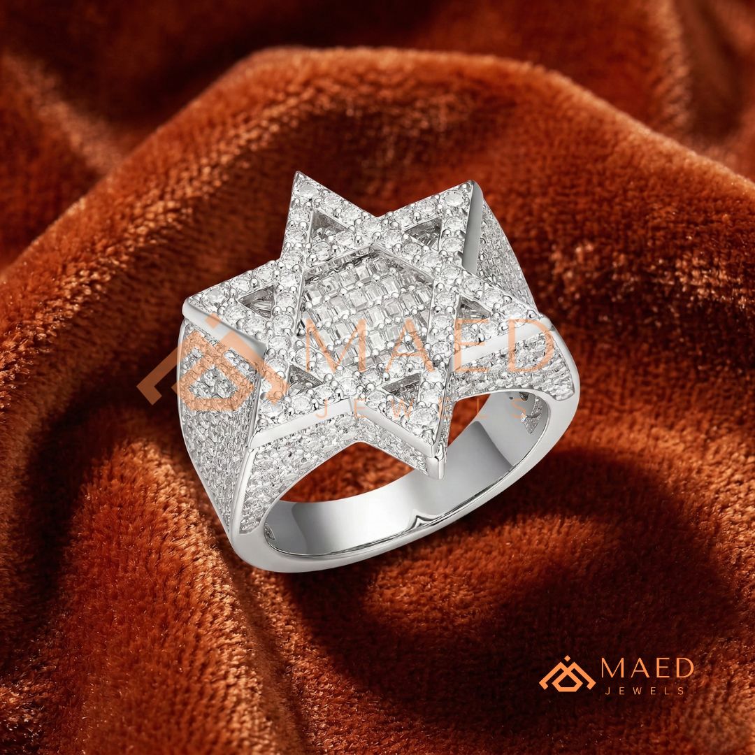 The Sovereign Iced-Out Cross Ring