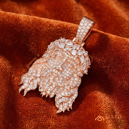 The Empress Scrollwork Necklace | Ornate Milgrain Tiara Crown Pendant