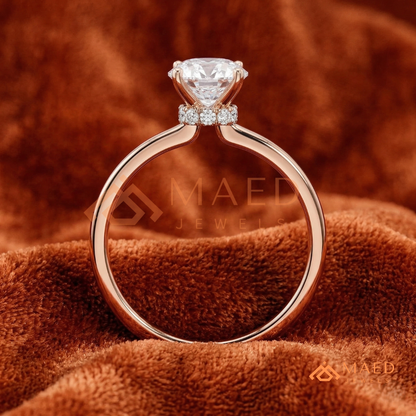 The Victoria Oval Cut Solitaire Ring | Silver, 14K Yellow, & Rose Gold