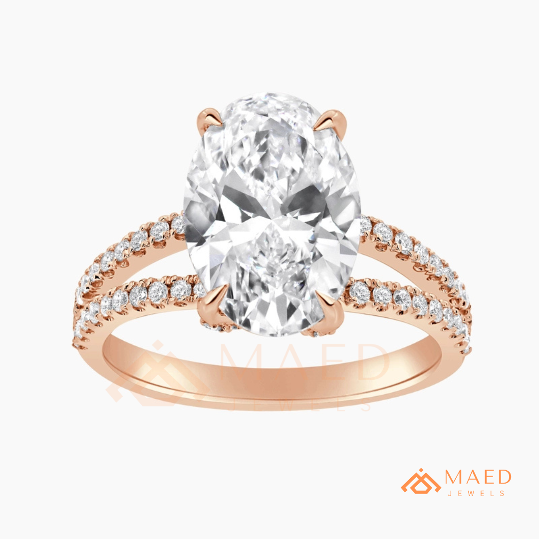 Nature-Inspired Radiant Cut Three-Stone Engagement Ring with Thorn Band in Silver, 14K Gold & Rose Gold