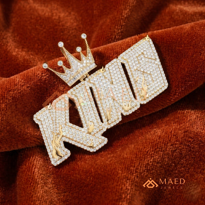 The "King" Crown Diamond Pendant – Custom Hip Hop Jewelry