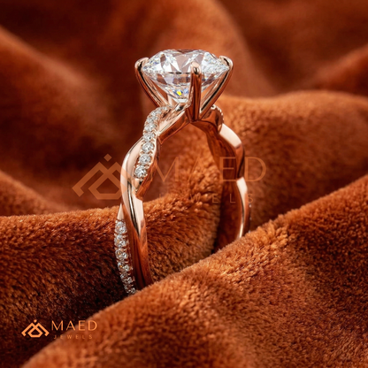 Emerald Cut Bezel-Set Solitaire Engagement Ring in Silver, 14K Gold & Rose Gold