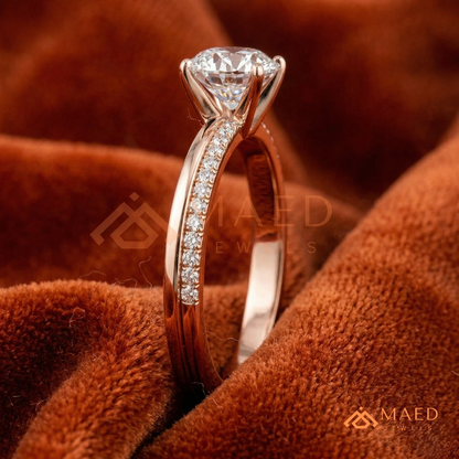 Marquise Cut Split Shank Engagement Ring in Sterling Silver, 14k Gold, or 14k Rose Gold