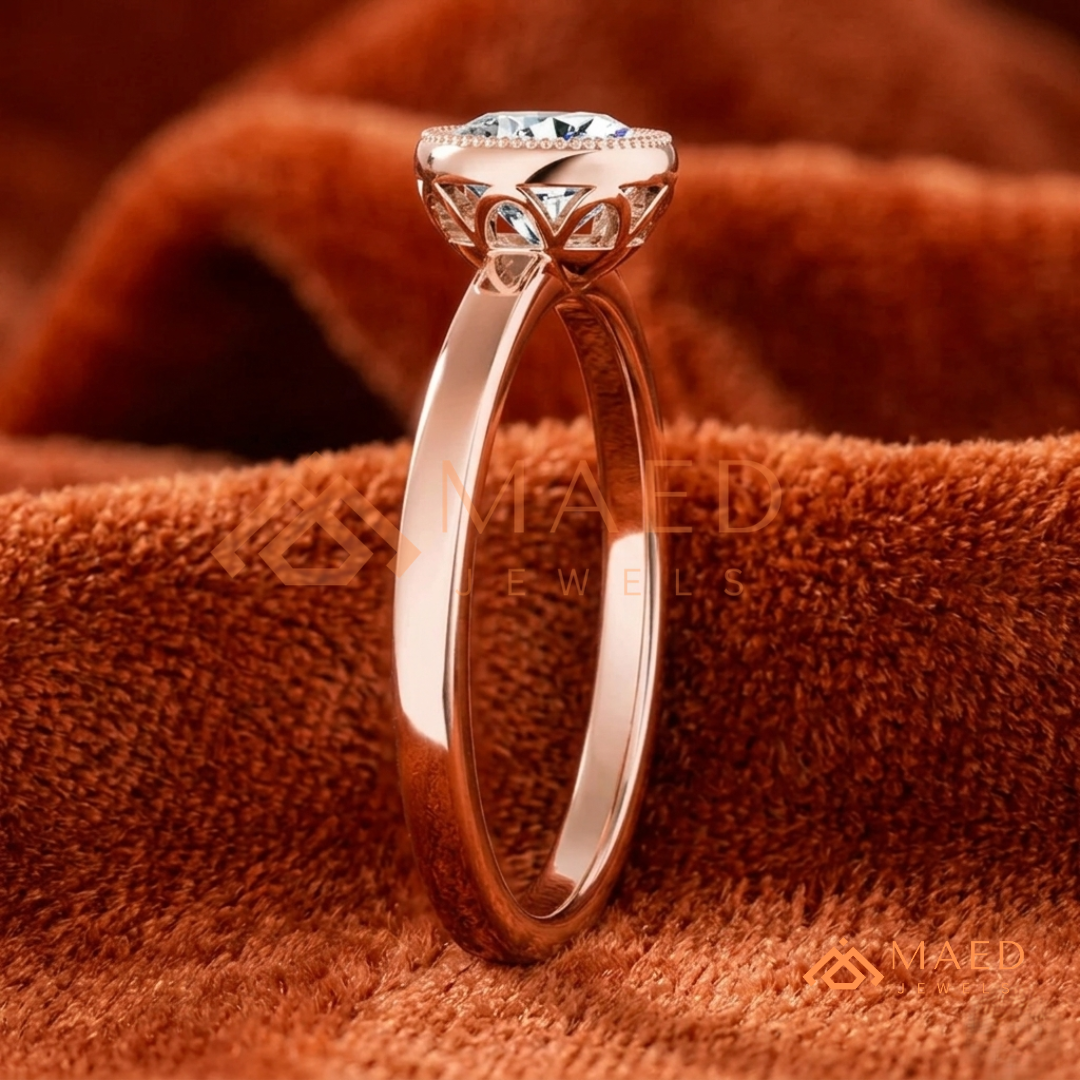 Heirloom-Style Three-Stone [Gemstone Type] Ring in 14K Yellow Gold, Rose Gold & Silver