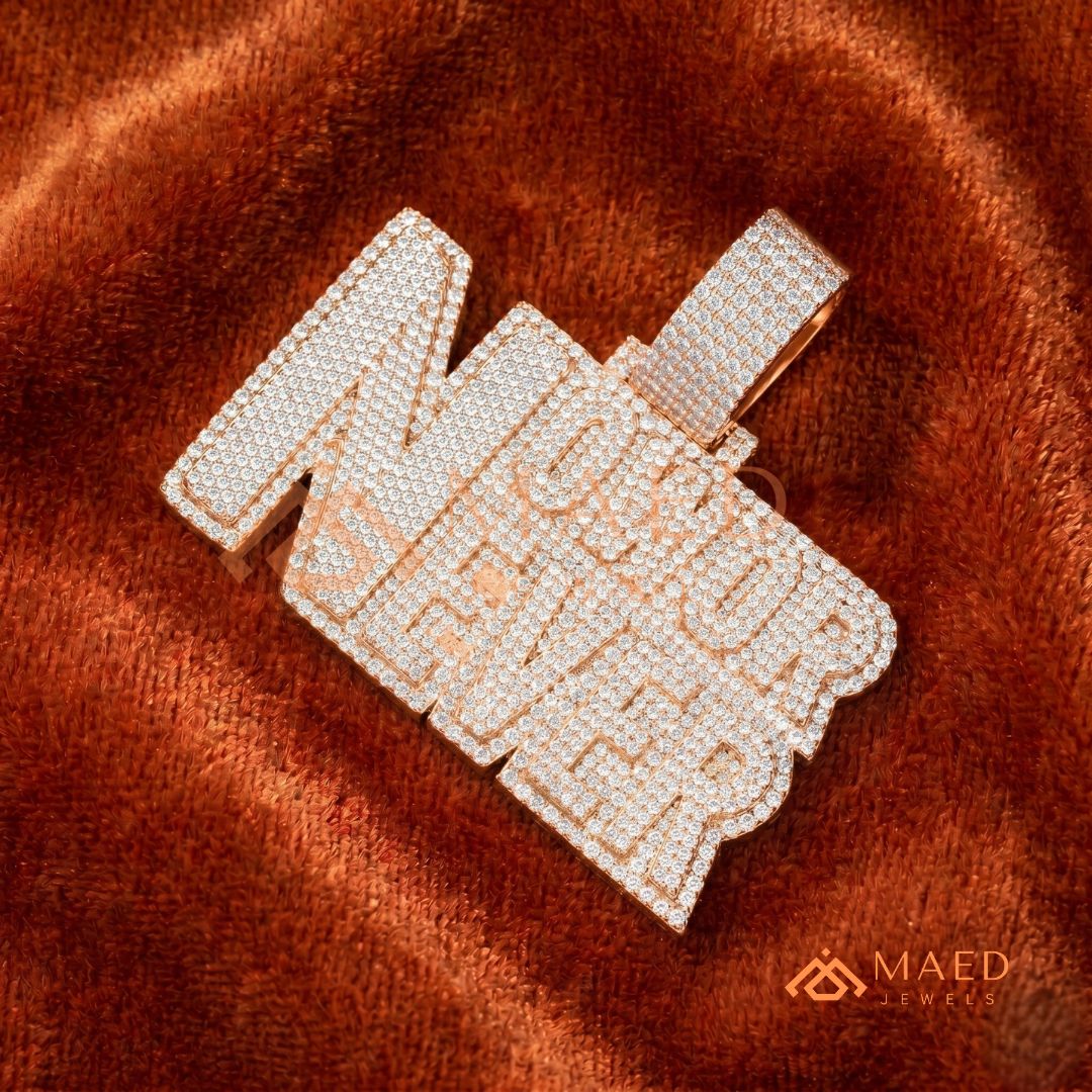 Now or Never" Iced Out Statement Pendant – Luxury Custom Jewelry