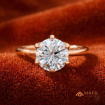 Classic Round Brilliant Cut Diamond Engagement Ring