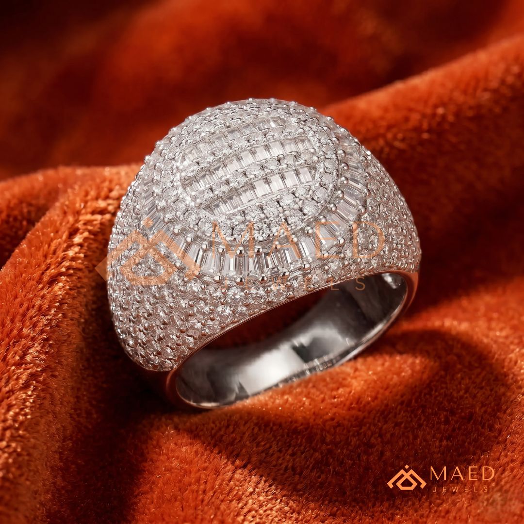 The Solace Wave Band | Tension-Set Floating Diamond Ring
