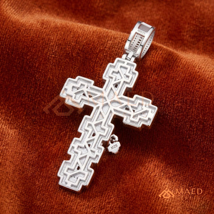 Crucifix Cross Pendant – Baguette & Micro Pave Hip Hop Necklace