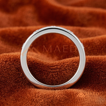 Contoured Open-Channel Diamond Ring | Silver, 14K Yellow & Rose Gold
