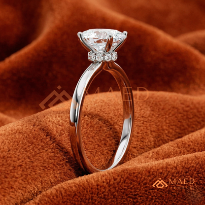 Classic Oval Cut Solitaire Engagement Ring in Silver, 14K Gold, & 14K Rose Gold