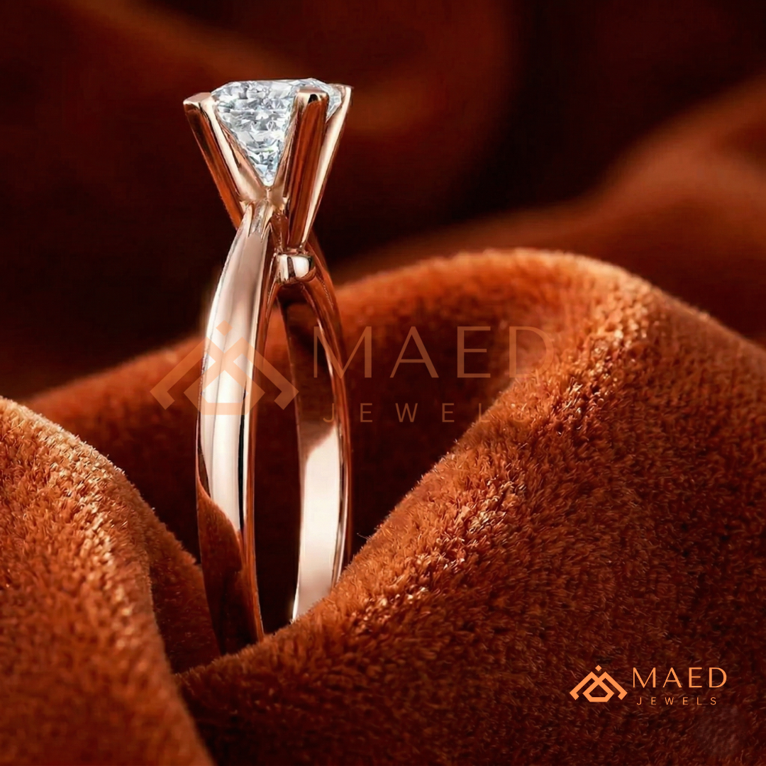 Classic Princess Cut Solitaire Engagement Ring | 14k Gold, Rose Gold & Sterling Silver