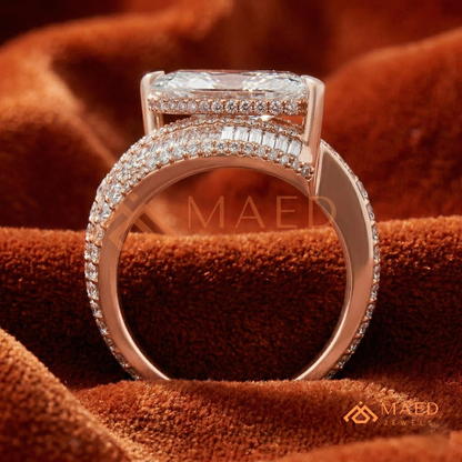 Marquise Cut Bypass Cocktail Ring in Sterling Silver, 14K Gold & 14K Rose Gold