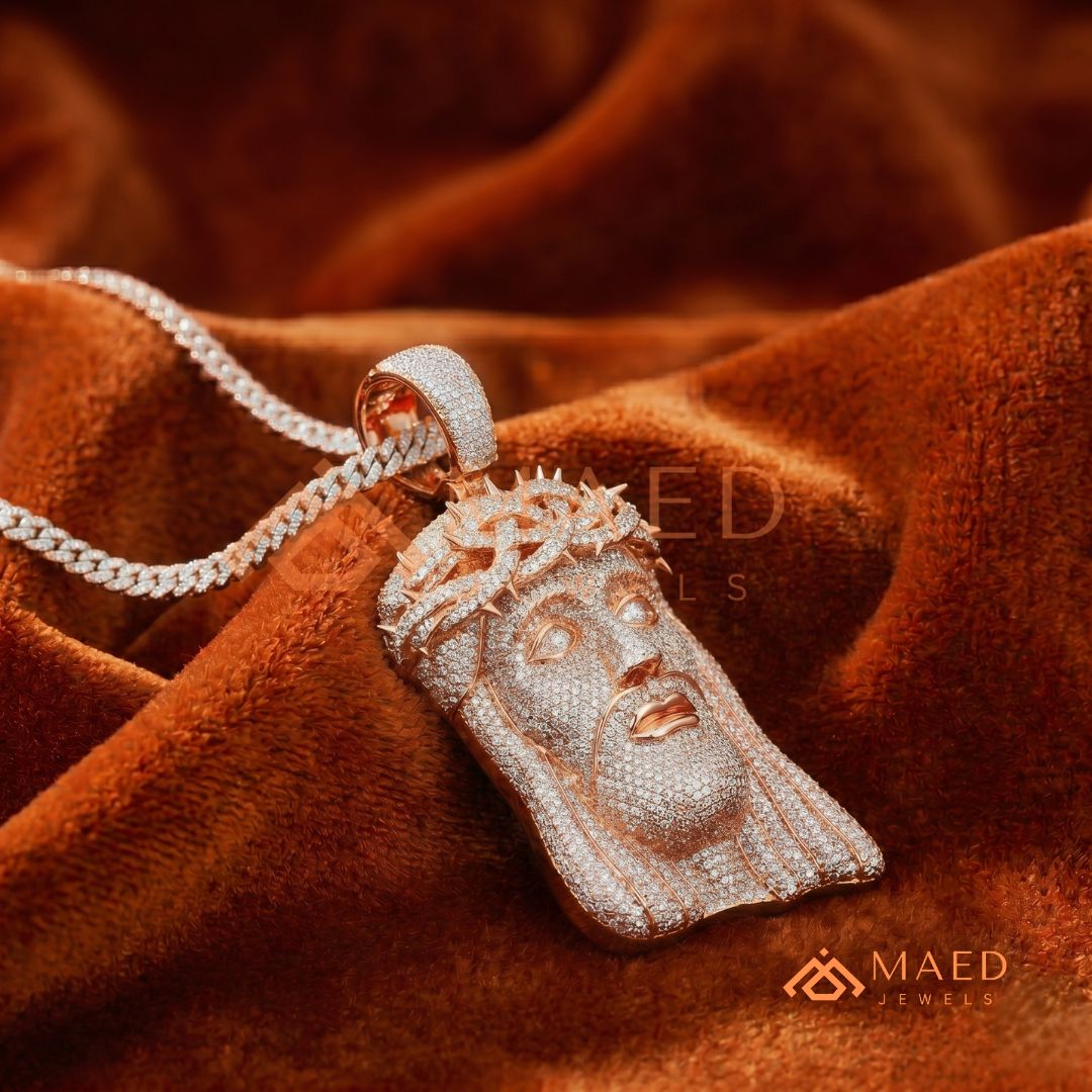 Iced Out Jesus Piece Pendant – Micro Pave Hip Hop Necklace