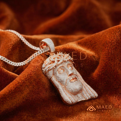 Iced Out Jesus Piece Pendant – Micro Pave Hip Hop Necklace