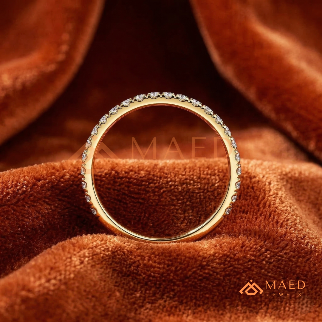 The Celine Micro-Pavé Band | Classic Stackable Diamond Eternity Ring
