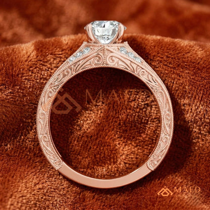 Vintage Filigree Engagement Ring – Art Deco Inspired Diamond Ring
