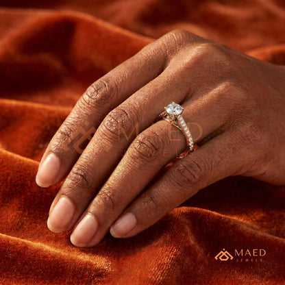 Luxe Chevron Wishbone Ring – Silver, 14K Yellow Gold & 14K Rose Gold