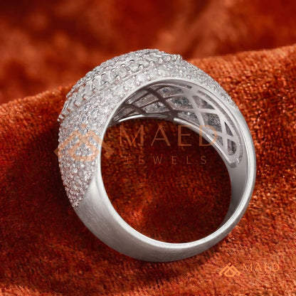 The Solace Wave Band | Tension-Set Floating Diamond Ring