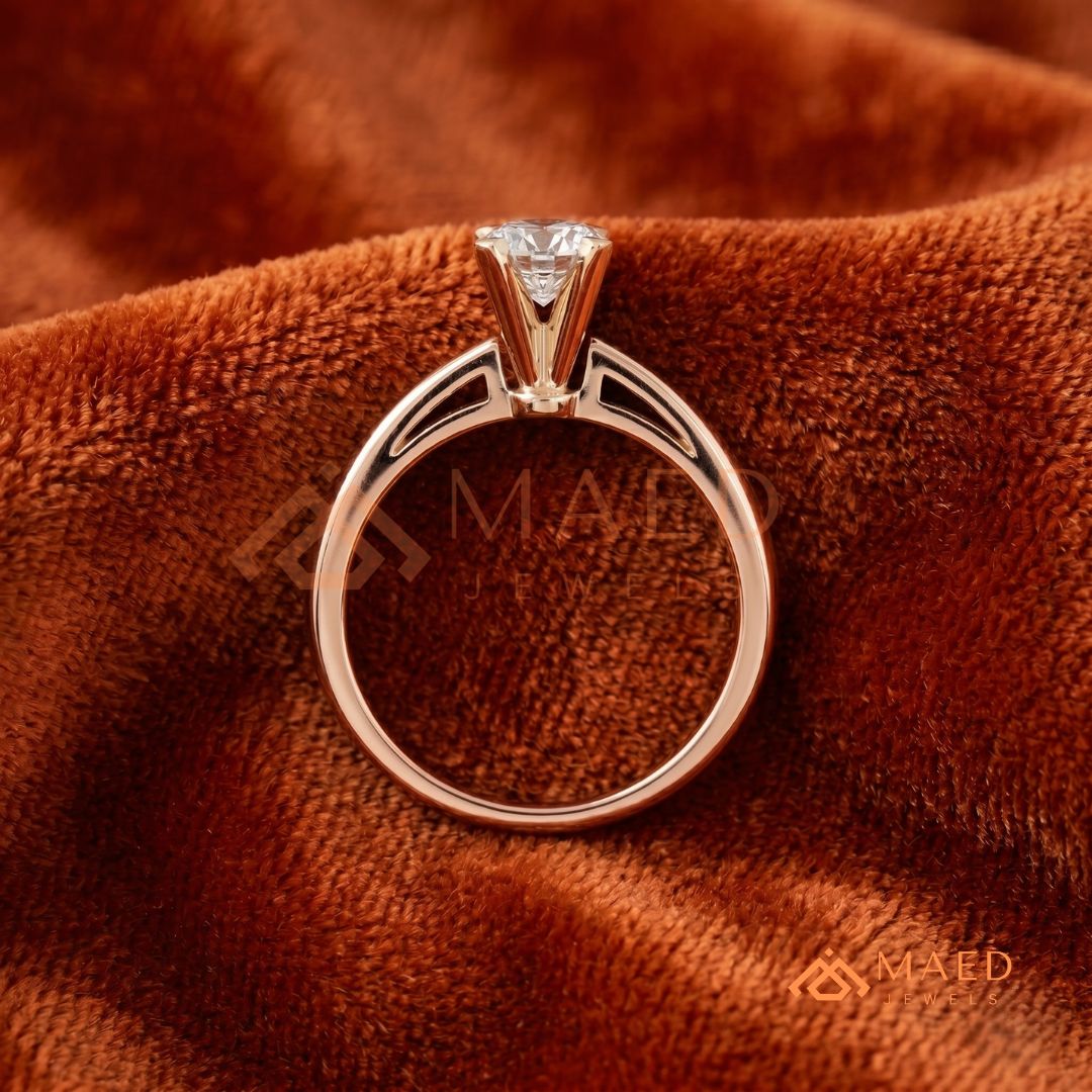 Classic Princess Cut Solitaire Engagement Ring | 14k Gold, Rose Gold & Sterling Silver