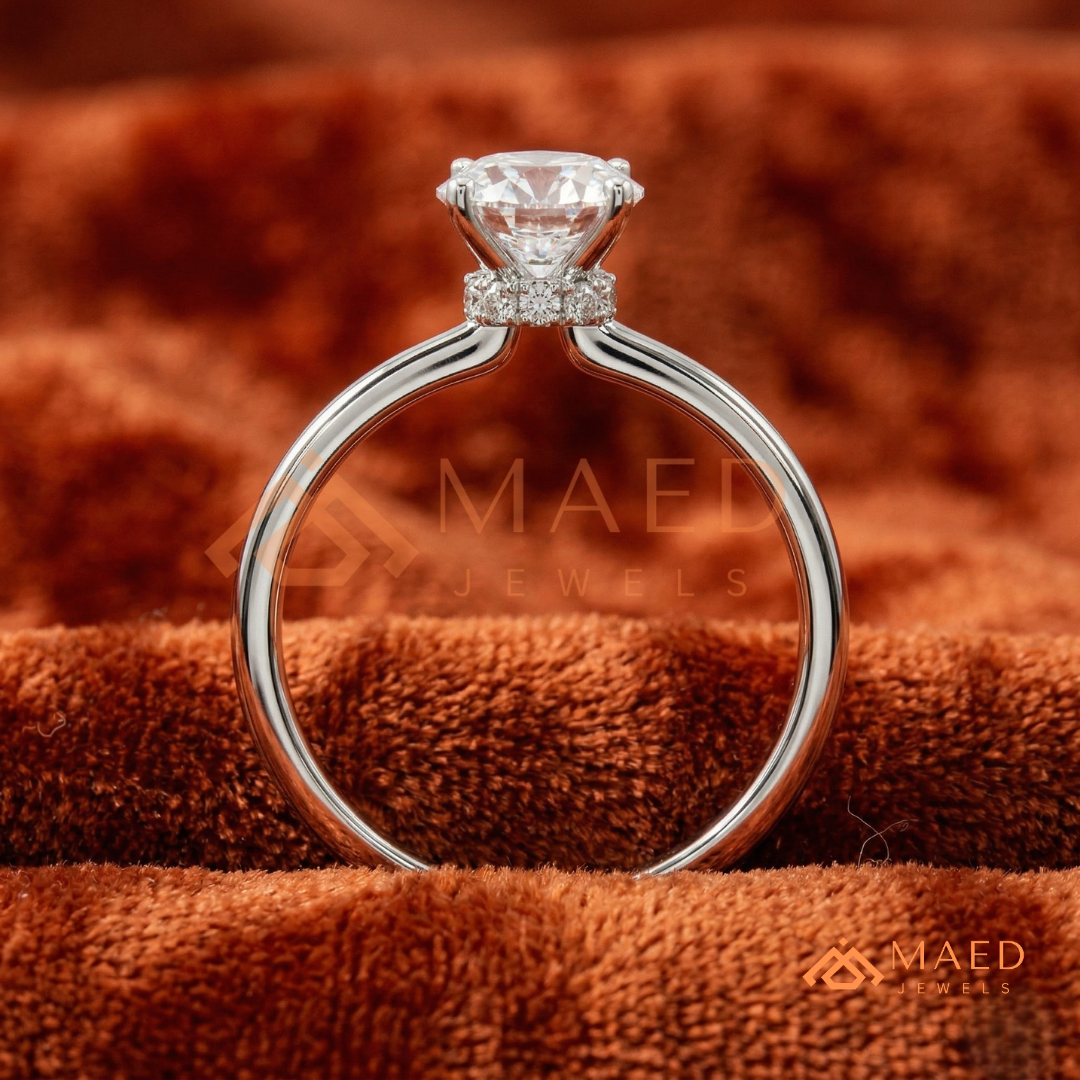 Classic Oval Cut Solitaire Engagement Ring in Silver, 14K Gold, & 14K Rose Gold