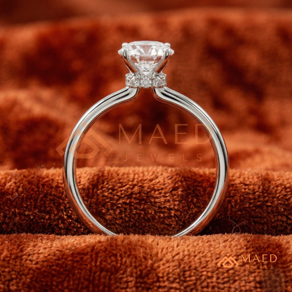 Classic Oval Cut Solitaire Engagement Ring in Silver, 14K Gold, & 14K Rose Gold