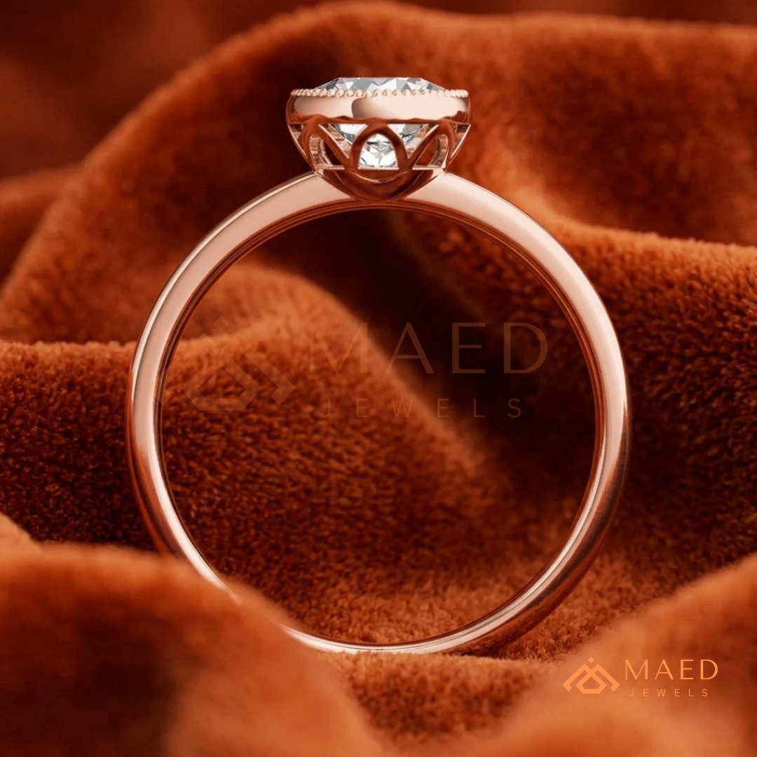 Heirloom-Style Three-Stone [Gemstone Type] Ring in 14K Yellow Gold, Rose Gold & Silver
