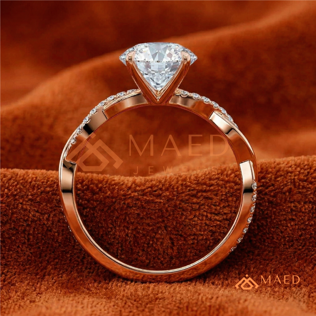 Emerald Cut Bezel-Set Solitaire Engagement Ring in Silver, 14K Gold & Rose Gold