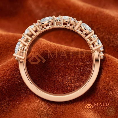 The Amara Scattered Cluster Band | Asymmetric Pear & Round Wave Ring