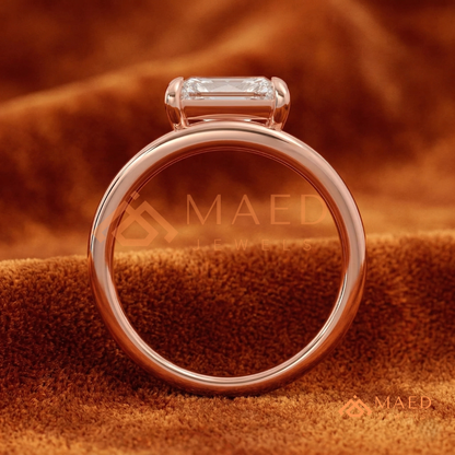 Classic Round Cut Pavé Diamond Band Promise Ring in Silver, 14K Yellow or Rose Gold