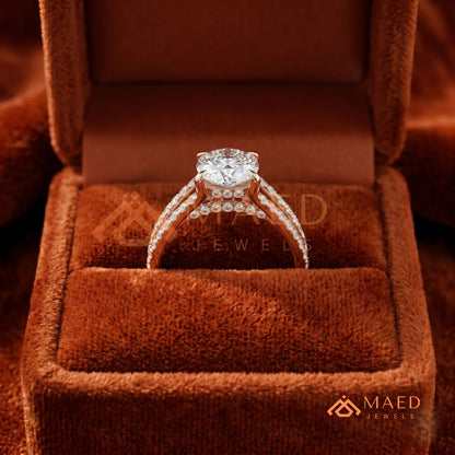 Art Deco Emerald Cut Engagement Ring with Stepped Baguette Side Stones