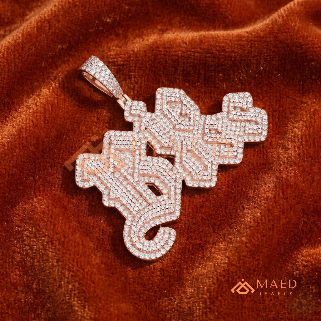 The "Big Boss" Custom Diamond Letter Pendant | Iced-Out Hip Hop Jewelry