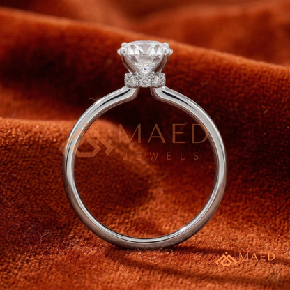 The Victoria Oval Cut Solitaire Ring | Silver, 14K Yellow, & Rose Gold