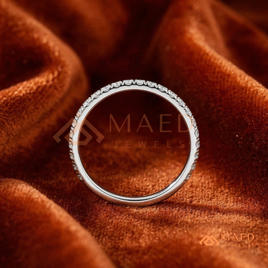 The Celine Micro-Pavé Band | Classic Stackable Diamond Eternity Ring