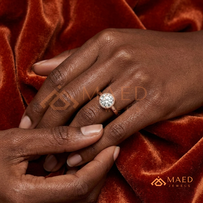 Heirloom-Style Three-Stone [Gemstone Type] Ring in 14K Yellow Gold, Rose Gold & Silver