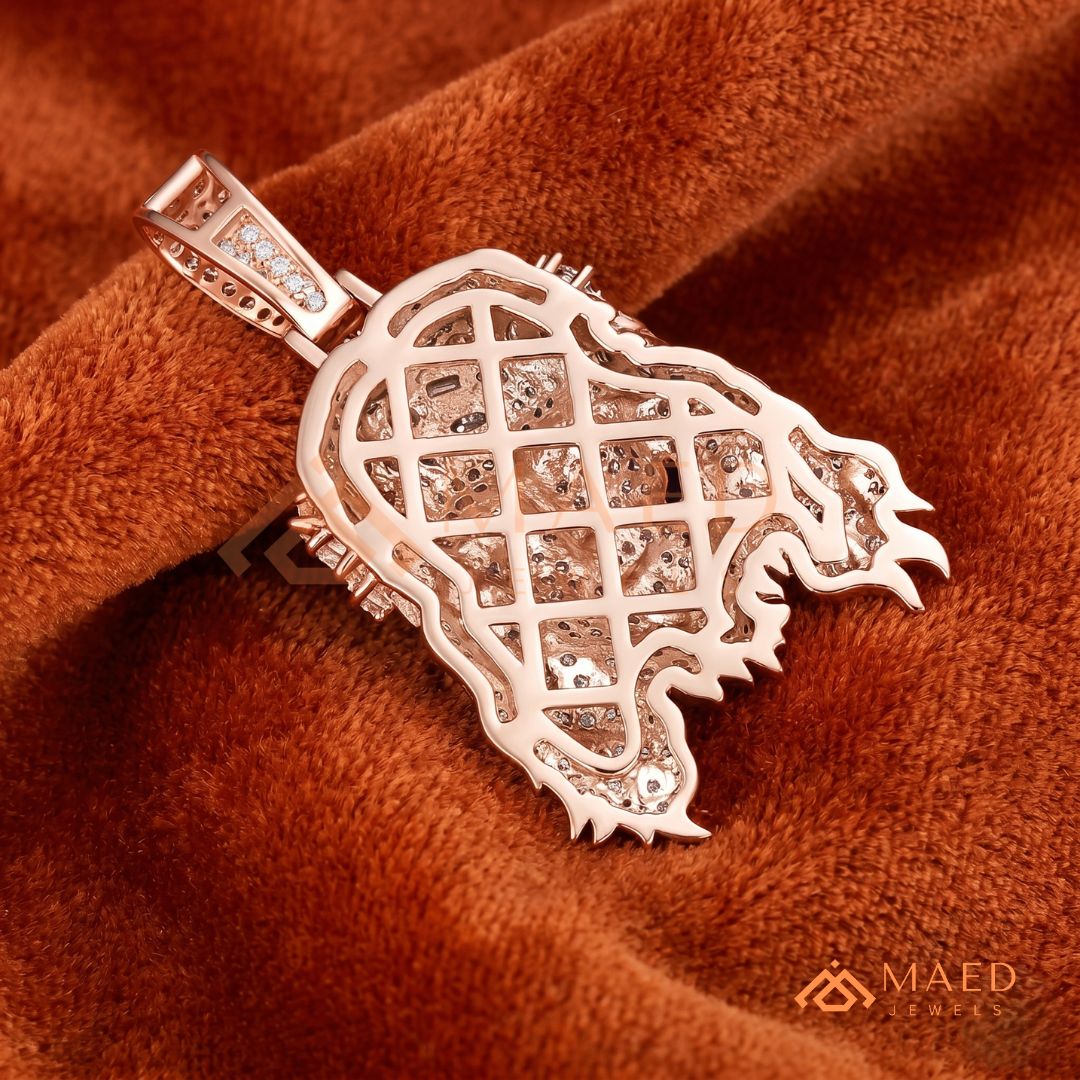 The Empress Scrollwork Necklace | Ornate Milgrain Tiara Crown Pendant