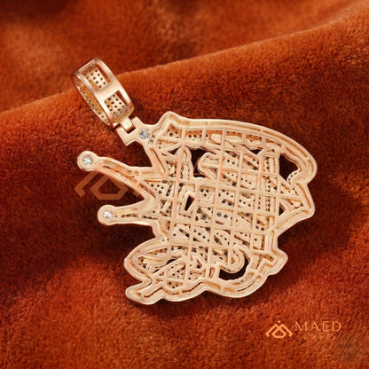 Iced-Out "KING" Crown Pendant – Premium Micro-Pave Diamond Finish