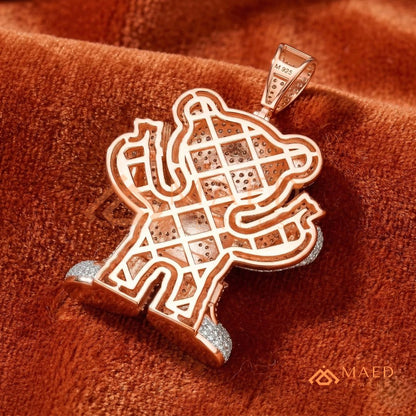 Heavy 3D Multi-Layered Baguette Cross Charm – Fully Flooded