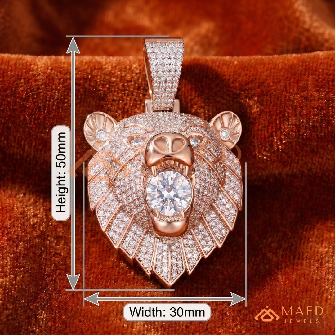 Heavy 3D Alpha Ape Statement Charm – Fully Flooded King Kong Pendant