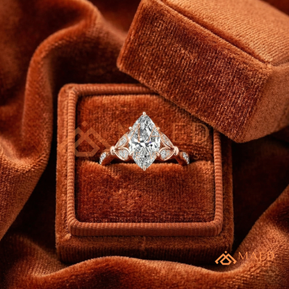 The Grace Radiant Cut Solitaire Engagement Ring with Pave Twist Band in Silver, 14K Gold & 14K Rose Gold