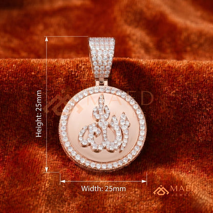 The Divine Pavé Pendant – 14K Gold, Rose Gold & Sterling Silver with Hand-Set Brilliant Diamonds