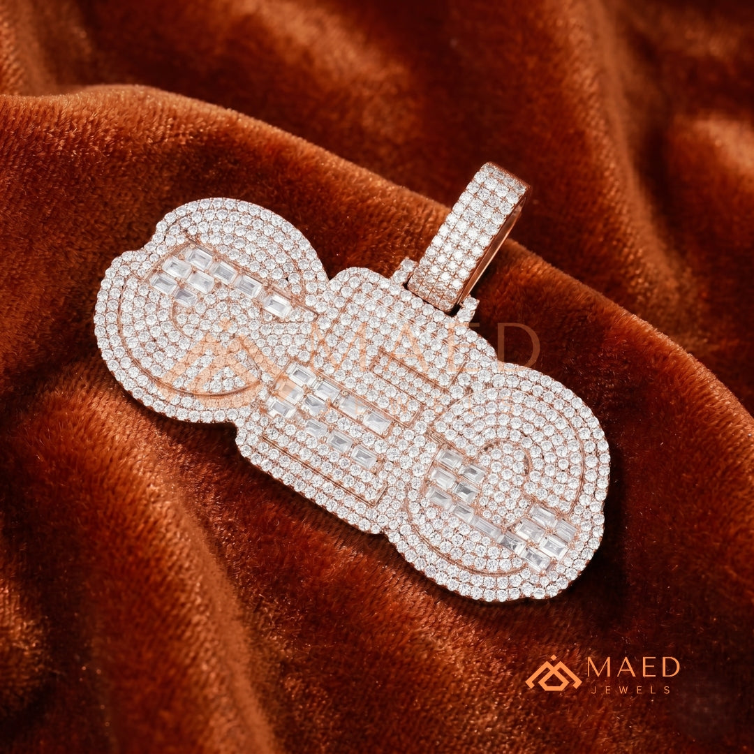 CEO Luxury Diamond Letter Pendant - 14K Gold, Rose Gold & Sterling Silver