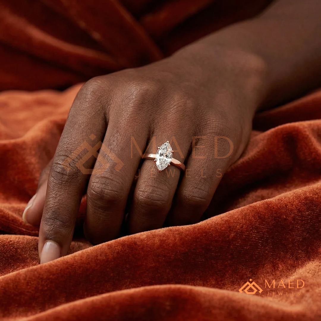 Intertwined Vortex Halo Diamond Simulant Ring in 14K Yellow Gold, Rose Gold & Silver