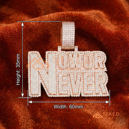 Now or Never" Iced Out Statement Pendant – Luxury Custom Jewelry