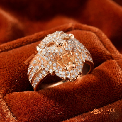Men's Iced-Out Concentric Circle Dome Ring | Silver, 14K Gold & Rose Gold
